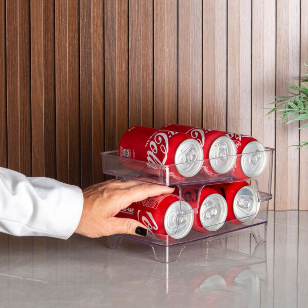 ORGANIZADOR DISPENSADOR DE LATAS TRANSPARENTE