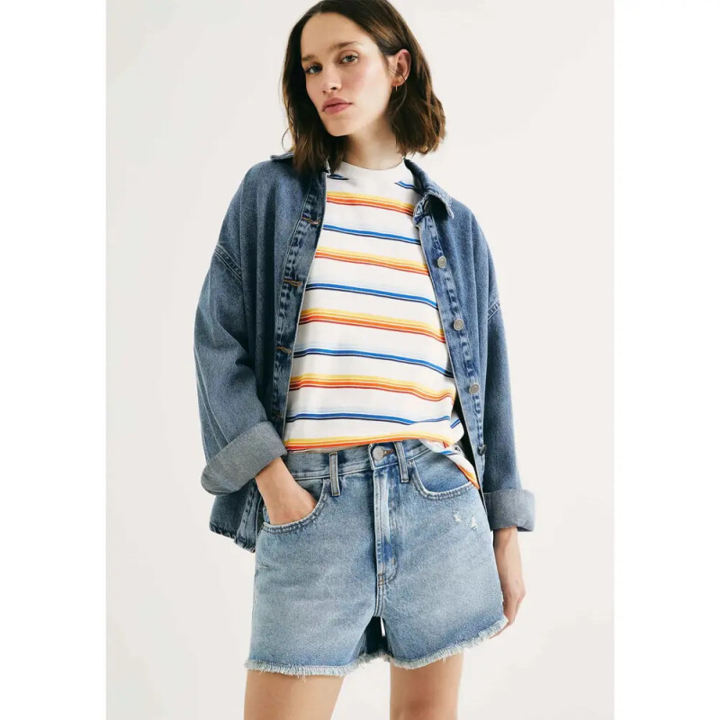 SHORTS FEM AZUL CLARO