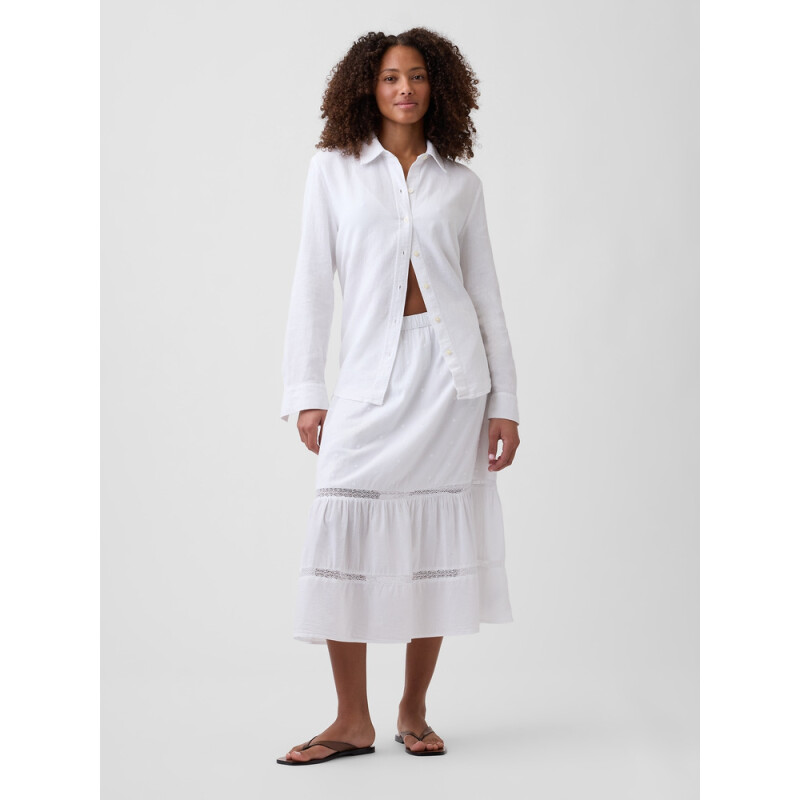 V-HS LINEN EASY SHIRT OPTIC WHITE