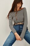 Remera Ginna Striped Negro