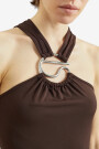 VESTIDO C LOGO CROSSED Marron