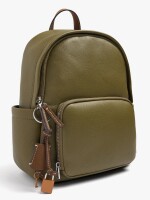 Mochila Básica Con Colgante caqui