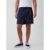V-7IN LINEN COTTON EASY SHORT SP NAVY LEAF