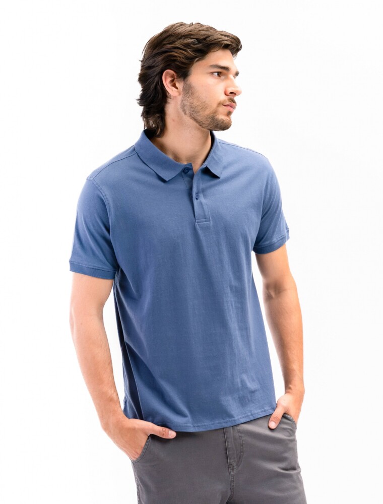 Remera Algodón Polo Jersey Indigo
