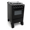 COMBO PETRA HELADERA BLANCA CON COCINA Y CAMPANA EXTRACTORA NEGRA Combo Petra Heladera Blanca Con Cocina Y Campana Extractora Negra