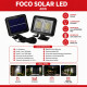 Foco exterior led solar 40W con sensor día noche NEGRO