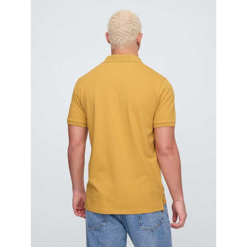 V-STRETCH PIQUE POLO - SOLID HONEY IM HOME