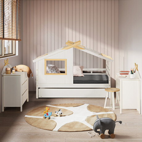 Cama con auxiliar Bicama Infantil - Modelo Casita Cama con auxiliar Bicama Infantil - Modelo Casita