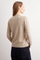 Cardigan clásico beige melange