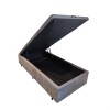 Cama Base Box Tapizado con Baúl para guardado - 1 Plaza - Mannes Cama Base Box Tapizado con Baúl para guardado - 1 Plaza - Mannes