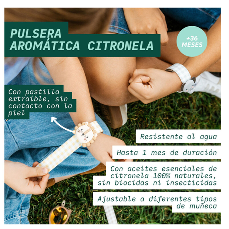 Pulsera Aromática Citronela Leon Pulsera Aromática Citronela Leon