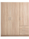 Armario FANDRUP 145x176 3 puertas 3 caj roble cl Armario FANDRUP 145x176 3 puertas 3 caj roble cl