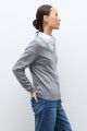 Sweater escote V gris melange