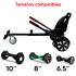 Silla para Skate Eléctrico Hoverboard 6.5", 8" Y 10" ACCESORIO SILLA SKATE H1 NEGRA