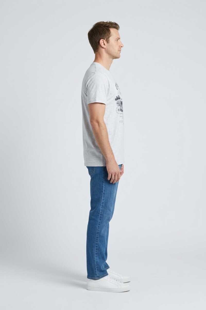 Camiseta estampada Ballena GRIS MELANGE
