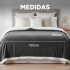 Frazada Manta Polar Con Corderito Acolchado 1 Plazas 200x150 Variante Color Gris