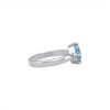 Anillo Rombo-Plata rodinada-Piedra Aguamarina-AN2014 conpiedra