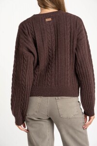 Sweater Texturado Lana Chocolate