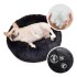 Cama Para Gato Cucha Puff Peluda Cómoda 50 Cm Mascota Color Variante Negro