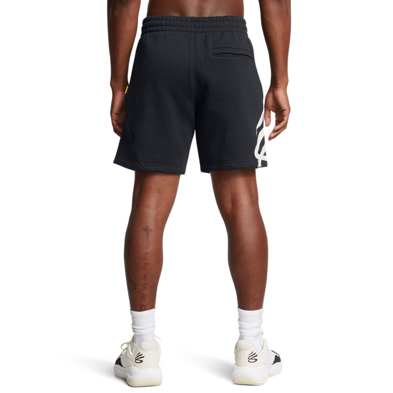 Curry Splash Fleece Short-GRN BLK-001
