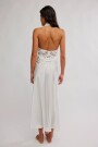 VESTIDO MIDI PETAL PARTY Marfil