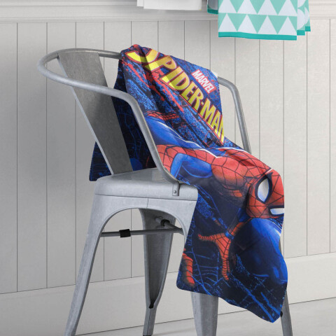 Toalla Playera Algodón 70 x 130 cm Spiderman Gris