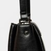 Bandolera Raix en efecto cuero liso Negro