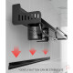 Estante organizador de cocina en metal NEGRO