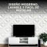 Revestimiento de Pared Panel 3D PVC 50x50cm Ondas Línea X6 Flor Blanco
