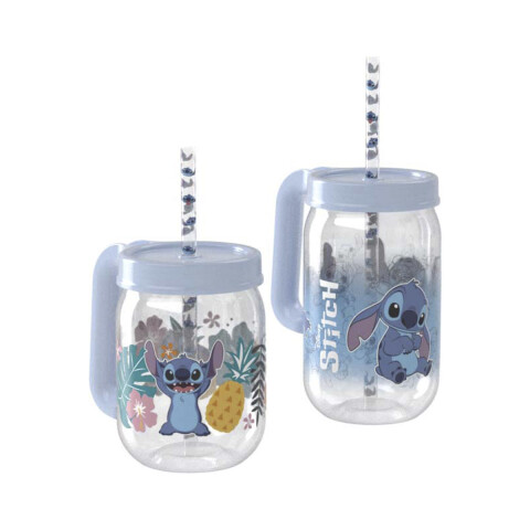 Taza con Tapa y Sorbito Stitch 450 ml U