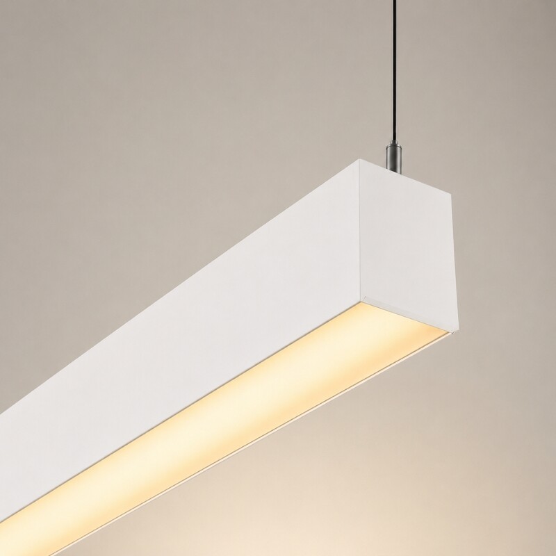 LUMINARIA LINEAL DE SUSPENDER O ADOSAR ALUMINIO 36W LED INTEGRADO - BLANCO Luminaria Lineal LED 36W Blanco Luz Cálida 120cm