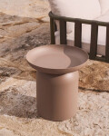 Mesa auxiliar Arcola de aluminio topo Ø45 cm
