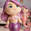 Peluche Infantil con forma de Sirenas. Dorado