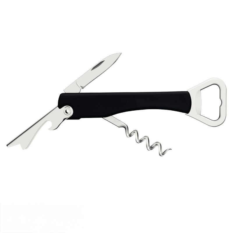 Sacacorchos 3 En 1 Para Vino | Abridor De Botellas Y Cortacápsulas - Mango Negro Sacacorchos 3 En 1 Para Vino | Abridor De Botellas Y Cortacápsulas - Mango Negro