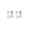 Caravanas Aros Cubo Plata 925 - CA4231 sinpiedra