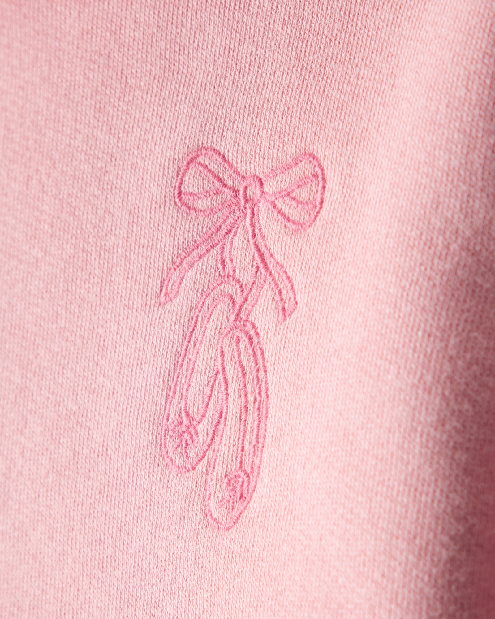 Set dos piezas de algodón, pantalón y canguro, rosado Sin color