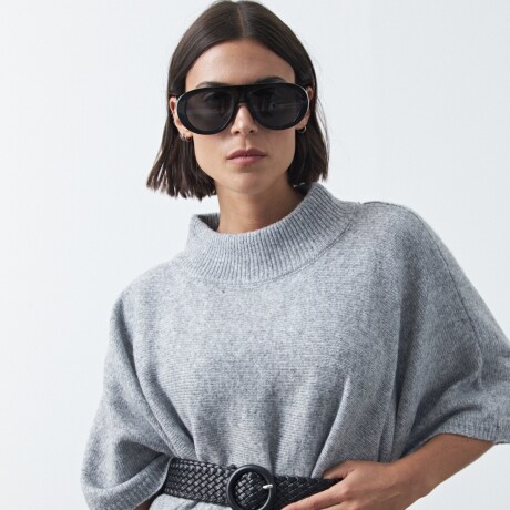 PONCHO DORIEL Gris Melange