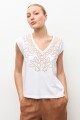 Remera puff print blanco