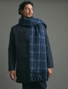 700895 BUFANDA HARRINGTON LABEL Azul Oscuro