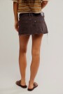 LAINEY LOW RISE MINI SKIRT Marron