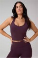 Tank Anywhere Cropped Built-In Bra Tank Mujer Oxblood