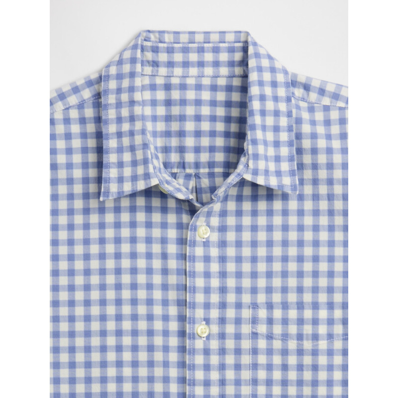 V-SS STANDARD POPLIN SP FAM BLUE GINGHAM