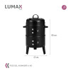 Ahumador Lumax Parrilla Barbacoa 3 En 1 Portátil A Carbón Ahumador Lumax Parrilla Barbacoa 3 En 1 Portátil A Carbón