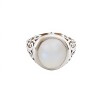 Anillo Mesa Circular-Plata 925-Piedra Nacar-AN3376 conpiedra