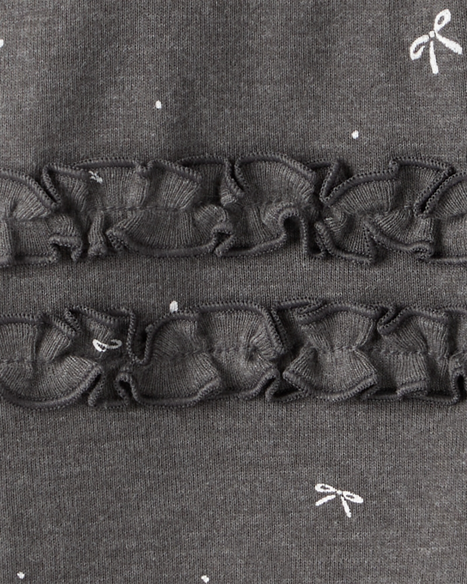 Set tres piezas de algodón, pantalón y dos bodies, diseño lazos Sin color