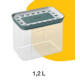SNACKBOX RECTANGULAR PET X 1,2LT BLANCO/VERDE INGLES SNACKBOX RECTANGULAR PET X 1,2LT BLANCO/VERDE INGLES