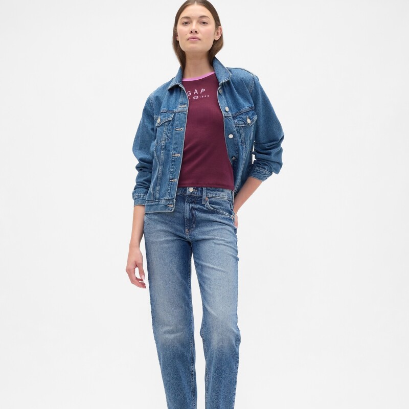 FRCH SS MOD RIB ABBRV TEE TUSCAN RED