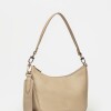 Bandolera Venice en cuero graneado Taupe