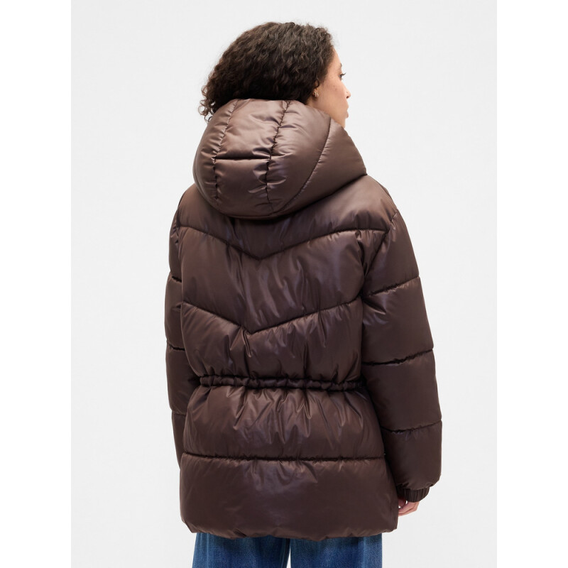 V-ULTIMATE WAISTED PUFFER DARK BROWN 1