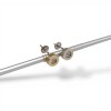Caravanas Punto de luz-Plata y oro-Zirconia-CA5086 conpiedra
